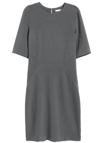 Темно-серое кэжуал сукня футляр H&M однотонное