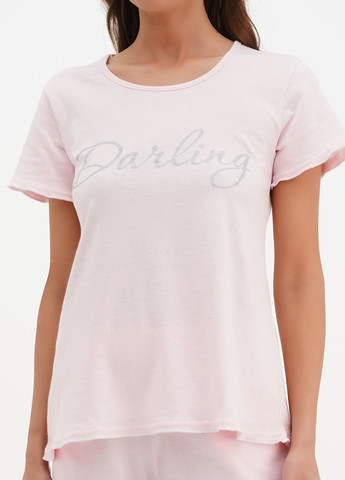 Світло-рожева всесезон піжама (футболка, шорти) футболка + шорти Lucci