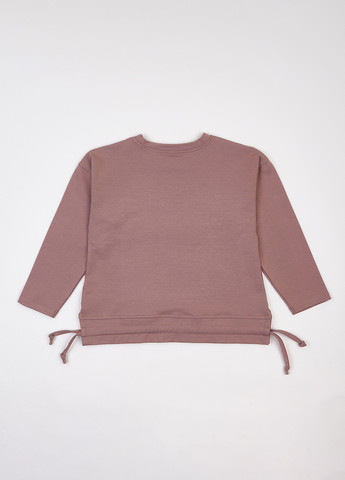 Кофейный демисезонный кэжуал лонгслив Фламинго с надписями