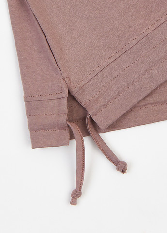 Кофейный демисезонный кэжуал лонгслив Фламинго с надписями