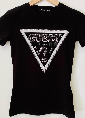 Черная всесезон футболка Guess