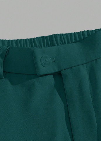 Зеленые классические, кэжуал демисезонные классические, прямые брюки SHEIN