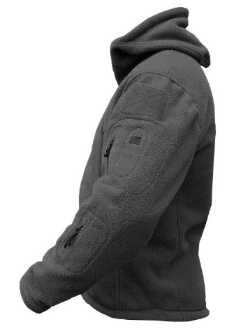 Флисовая кофта мужская с капюшоном 8461 Черный 62141 ESDY (255597527)