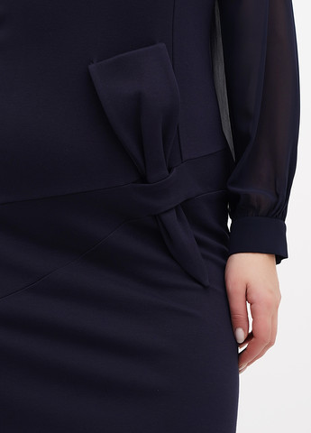Темно-синя кежуал сукня футляр Sassofono однотонна