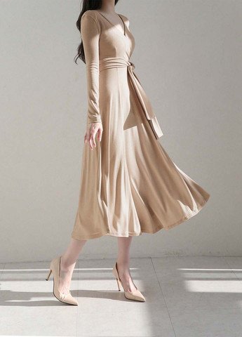 Бежева кежуал сукня Dazy однотонна