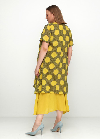 Жовтий кежуал сукня New Collection в горошок