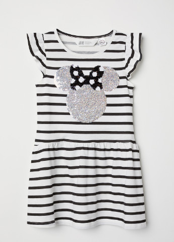 Чёрно-белое платье H&M (137681987)