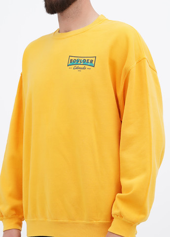 Желтый свитшот Yesterdays надпись без декора (307174819)