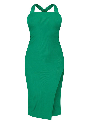 Зеленое кэжуал платье PrettyLittleThing однотонное