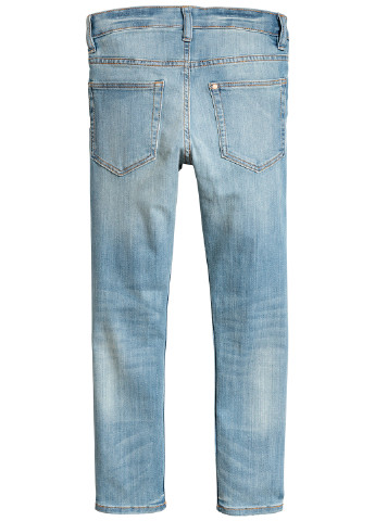 Светло-синие демисезонные зауженные джинсы H&M
