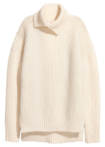 Белый демисезонный свитер хомут H&M