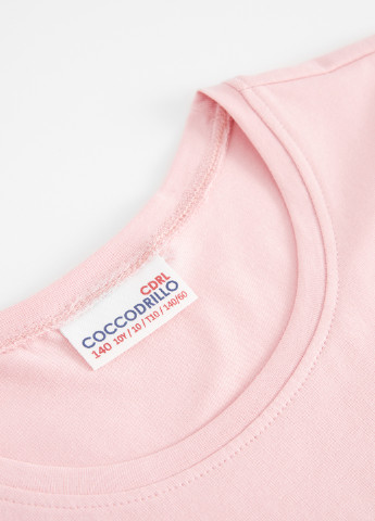 Светло-розовая летняя футболка Coccodrillo