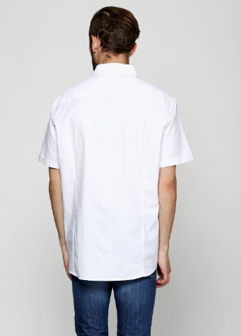 Белая кэжуал рубашка однотонная Asos с коротким рукавом