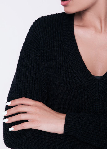 Черный зимний пуловер пуловер Sewel