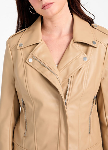 Бежева демісезонна куртка косуха Guess