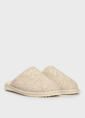 Серо-бежевые тапочки Gant с вышивкой, с логотипом