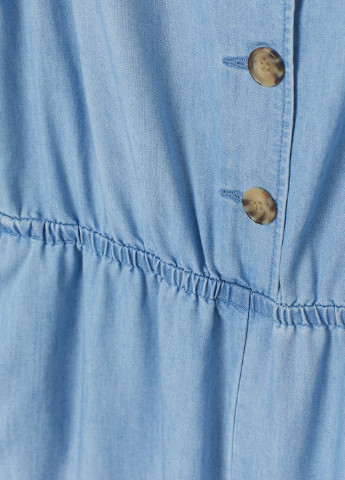 Комбинезон H&M комбинезон-брюки однотонный голубой кэжуал хлопок