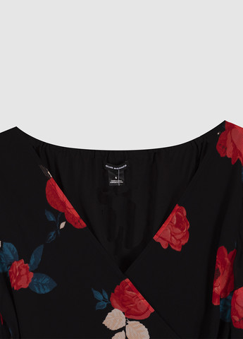 Черное кэжуал платье на запах Club Monaco розы