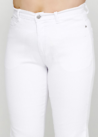 Джинси Micha прямі однотонні білі джинсові бавовна
