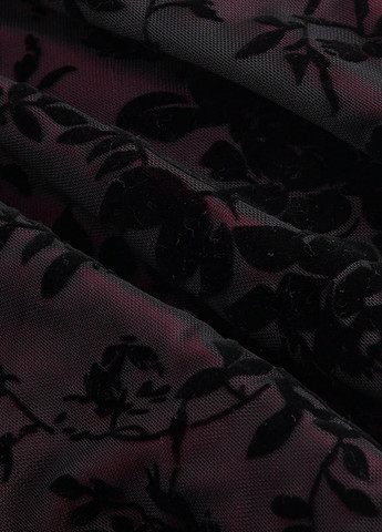 Чорна коктейльна, вечірня сукня SHEIN з квітковим принтом