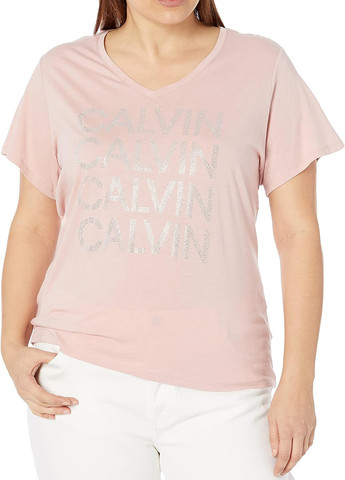 Пудровая летняя футболка Calvin Klein
