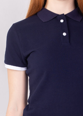 Темно-синяя женская футболка-футболка поло женская TvoePolo однотонная