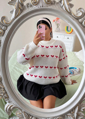 Белый зимний джемпер джемпер SHEIN