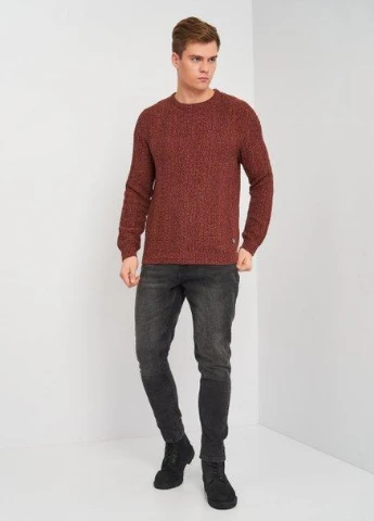 Бордовий джемпер,бордовий-жовтий, JACK&JONES