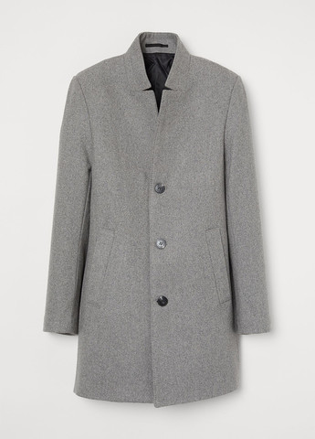Светло-серое демисезонное Пальто однобортное H&M