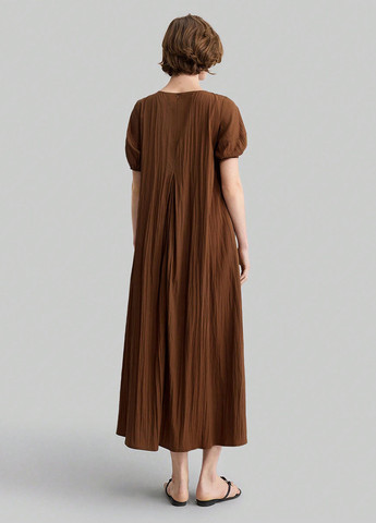 Коричнева кежуал сукня а-силует SHEIN однотонна