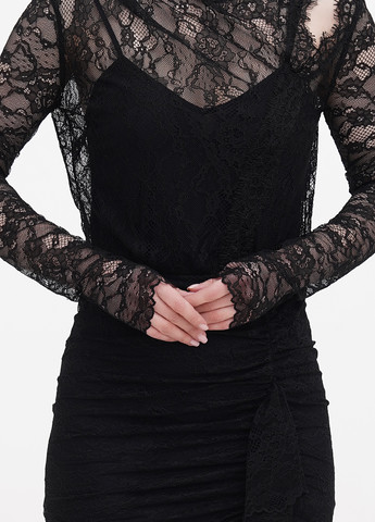 Черное коктейльное платье платье-водолазка, футляр Pinko однотонное