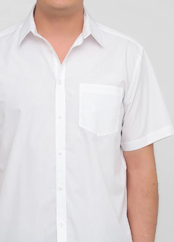 Белая кэжуал рубашка однотонная Taylor & Wright