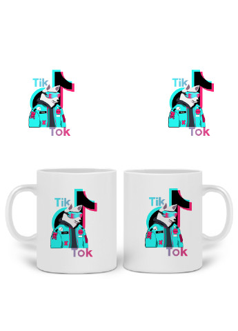 Кружка Волк ТікТок (Wolf TikTok) 330 мл горнятко керамічне (20259-1645) MobiPrint (219778147)