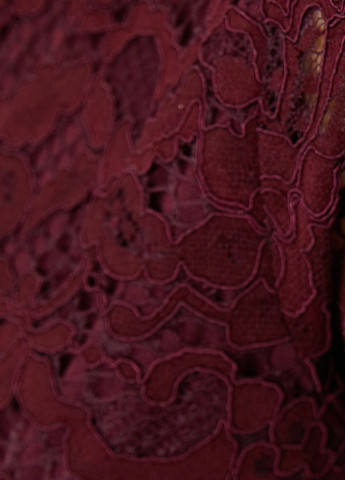 Бордовое коктейльное платье а-силуэт KOTON однотонное