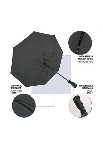 Чорна} парасолька Perletti велика система антивітер (363640825)
