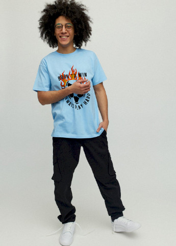 Блакитна футболка чоловіча YAPPI