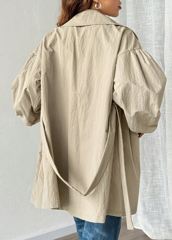 Плащ SHEIN тренчкот на гудзиках демісезон (332313258)