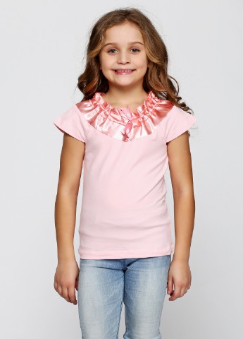 Рожева літня футболка з коротким рукавом Vidoli