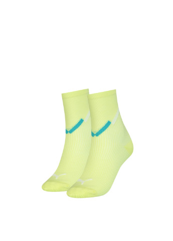 Носки Women’s Seasonal Socks 2 pack Puma однотонные жёлтые спортивные