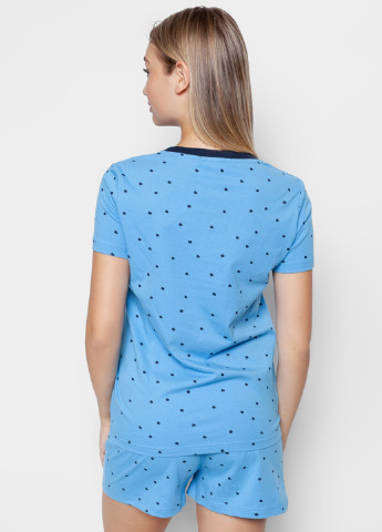 Блакитна всесезон піжама (футболка, шорти) футболка + шорти Arber Woman