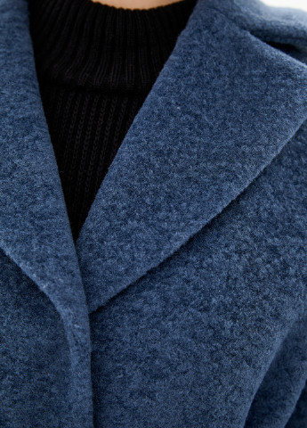 Синее зимнее Пальто однобортное Florens