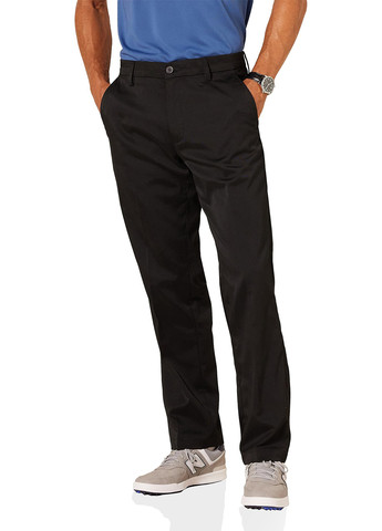 Черные кэжуал демисезонные прямые брюки Amazon Essentials