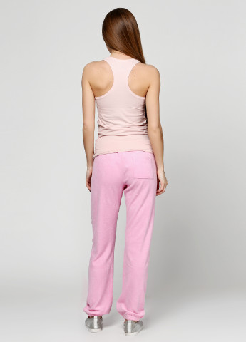 Бледно-розовые кэжуал демисезонные зауженные брюки Juicy Couture