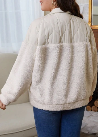 Кремова зимня куртка SHEIN