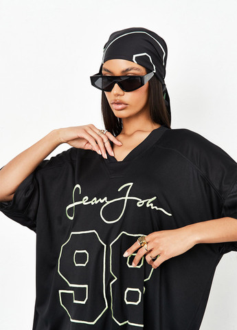 Черное кэжуал платье платье-футболка Missguided с рисунком