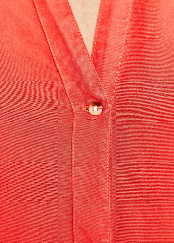 Оранжево-красное кэжуал платье Zara однотонное