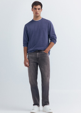 Лонгслів Springfield меланж синій кежуали бавовна