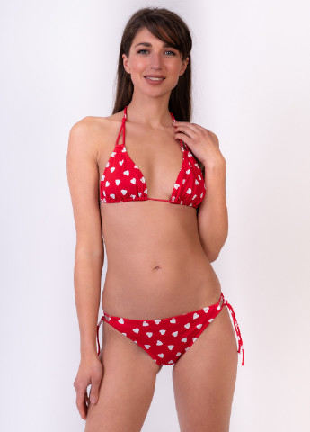 Красный летний купальник (лиф, трусы) раздельный, бикини Frankie Morello