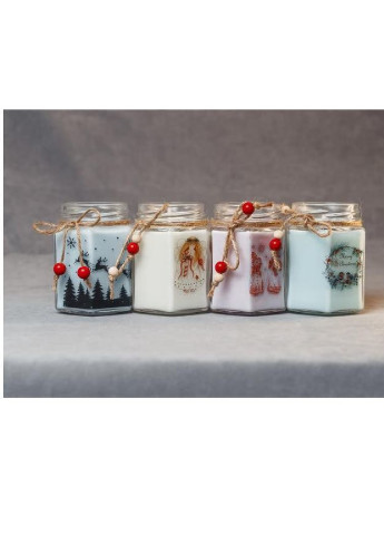 Новорічна подарункова handmade свічка "Дівчина" 38-40 годин горіння BeautlyMaysternya (255288276)