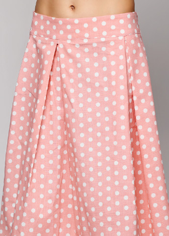 Бледно-розовая кэжуал в горошек юбка Алеся миди